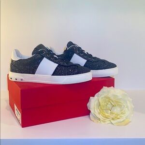 Valentino Rockstud Sequin Sneakers